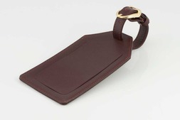 Leather Luggage tag in Oxford hide