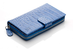 Clutch purse in Blue Nile