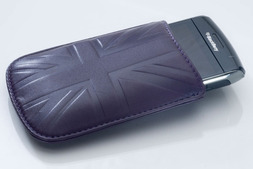Blackberry cover in Britannia leather