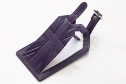 Luggage tag in Britannia leather