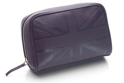 Medium cosmetic bag in Britannia leather