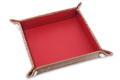 Leather Valet tray in Serengeti
